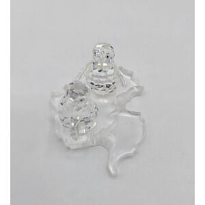 Swarovski Silver Crystal 2 Penguins w/ Ice & Original Box